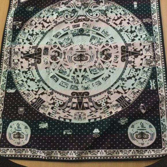 Mexican AZTEC rug carpet mat 32" x 26.5" - Picture 4 of 4